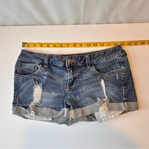 Distressed Micro Denim Shorts size 28
